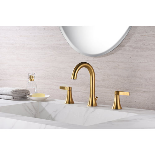 Gold Widespread Bathroom Sink Faucets You'll Love | Wayfair